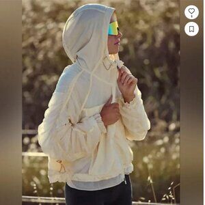 Free People Sheer Bliss 100% Nylon Zipper Closure Jacket. Hooded size M